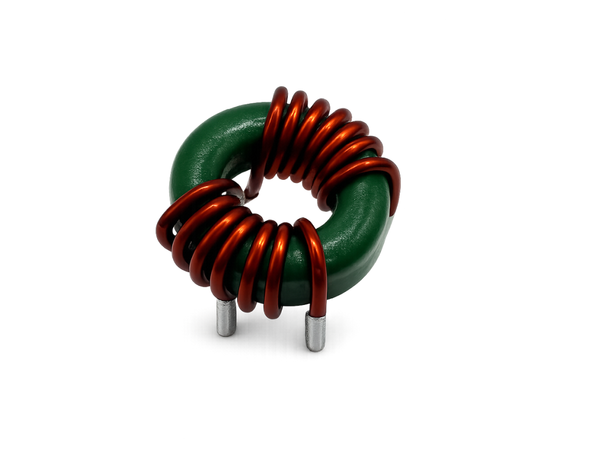 DC line common-mode choke with toroidal core